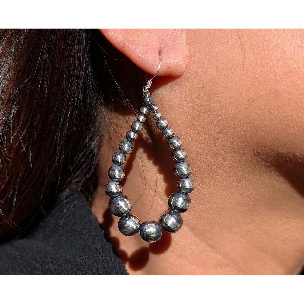 Navajo Dangle Earrings Genuine‎ Native American Jewelry Navajo Pearls ***
